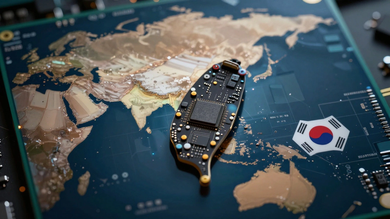 Silicon wafer reflecting global chip manufacturing power dynamics