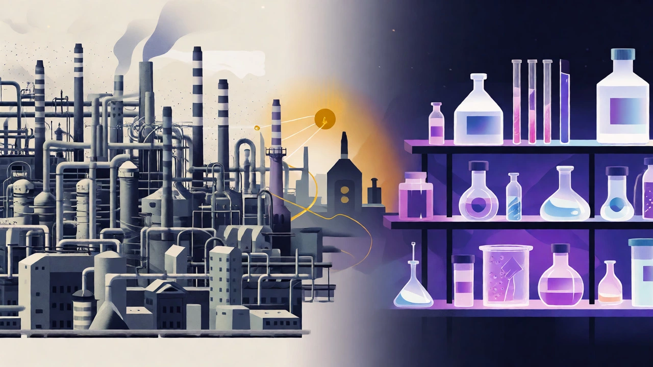 Contrast between Chinese mass production and East Asian specialty chemicals